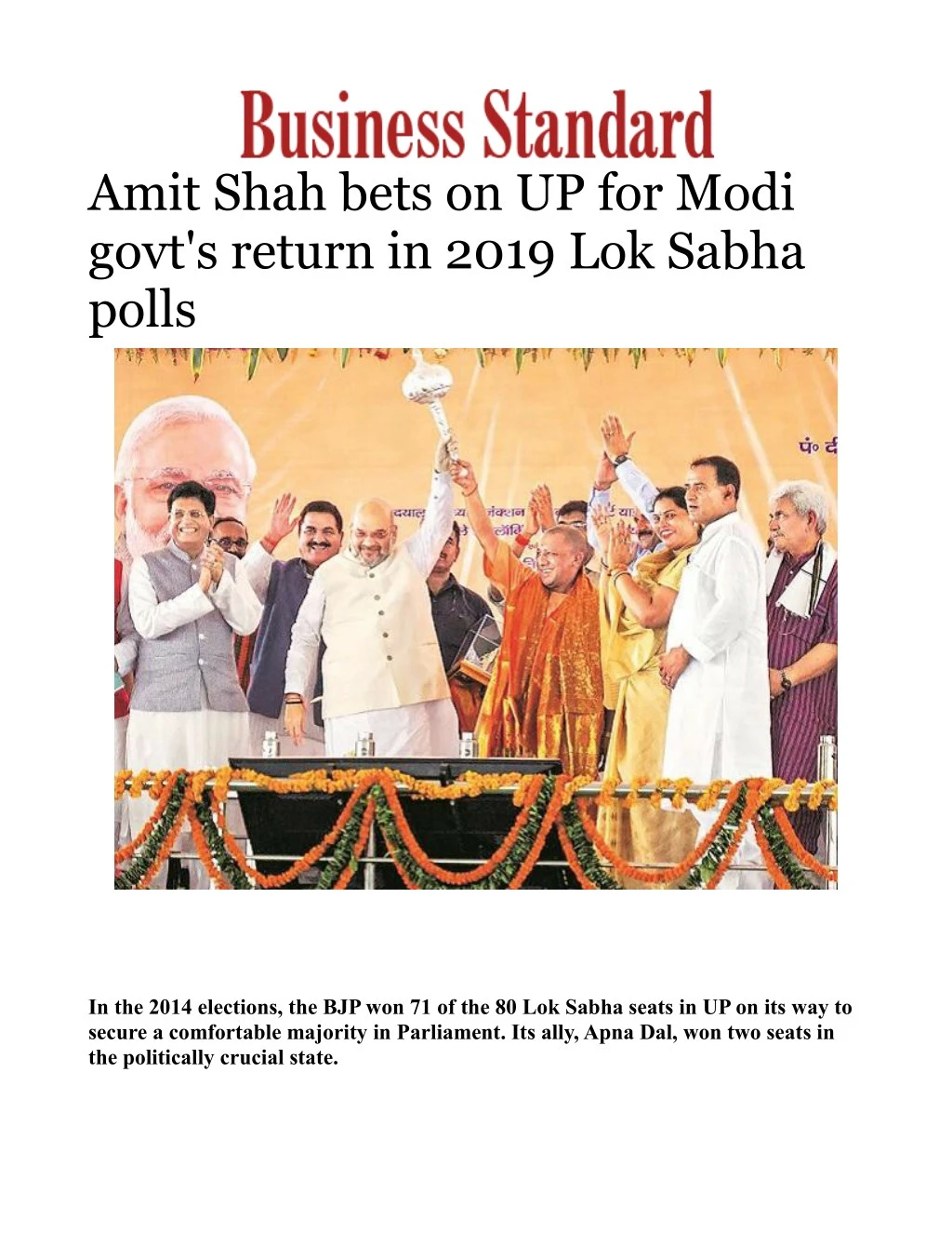 amit shah bets on up for modi govt s return