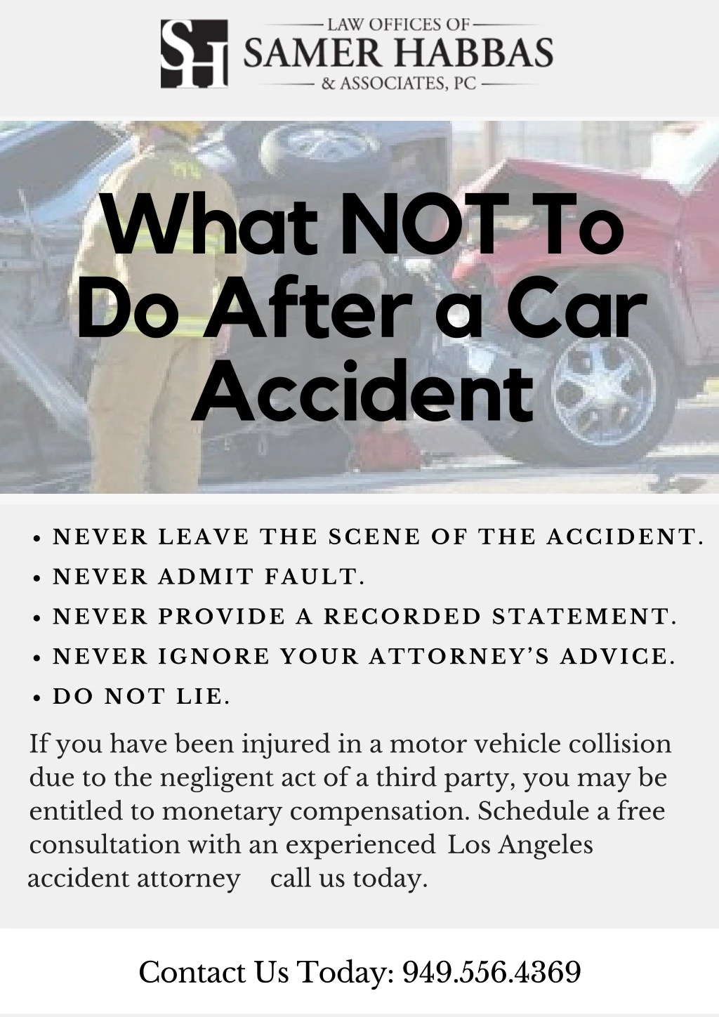 what not to do after a car accident