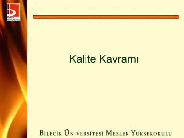 Kalite Kavrami