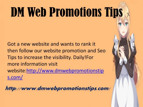 Dm web promotions tips