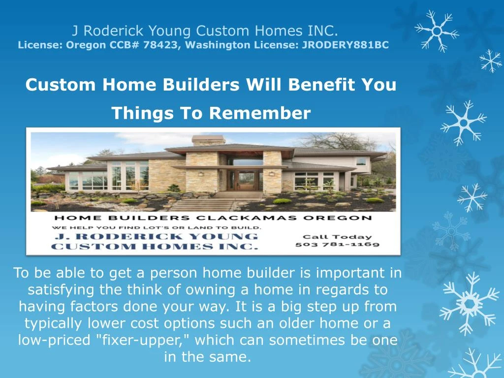 custom home builders will benefit you things to remember
