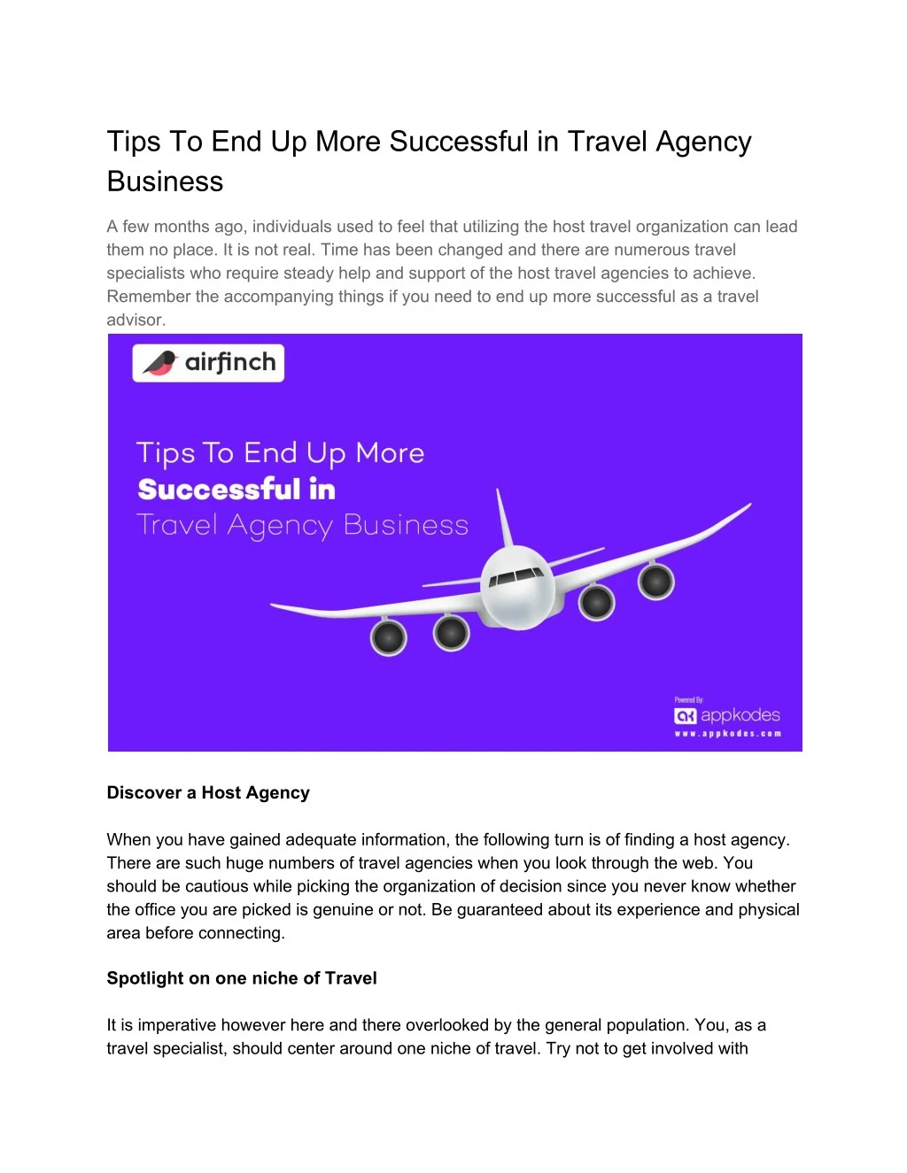 tips to end up more successful in travel agency