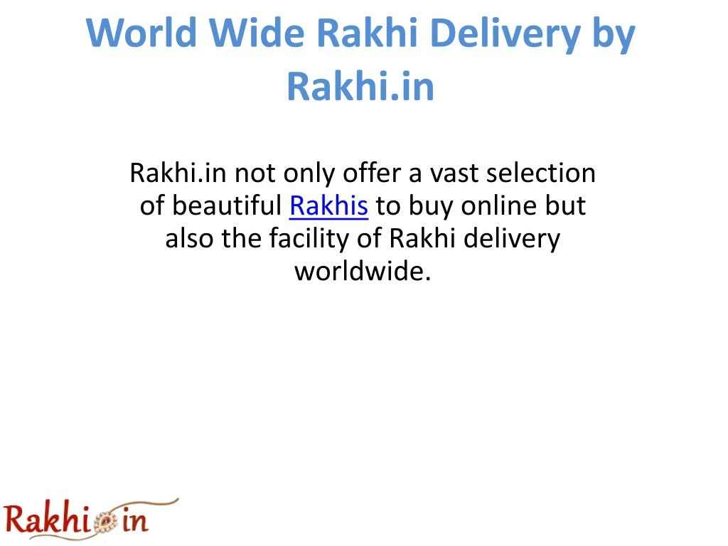world wide rakhi delivery by rakhi in
