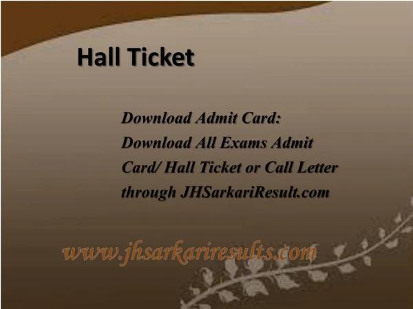 hall ticket