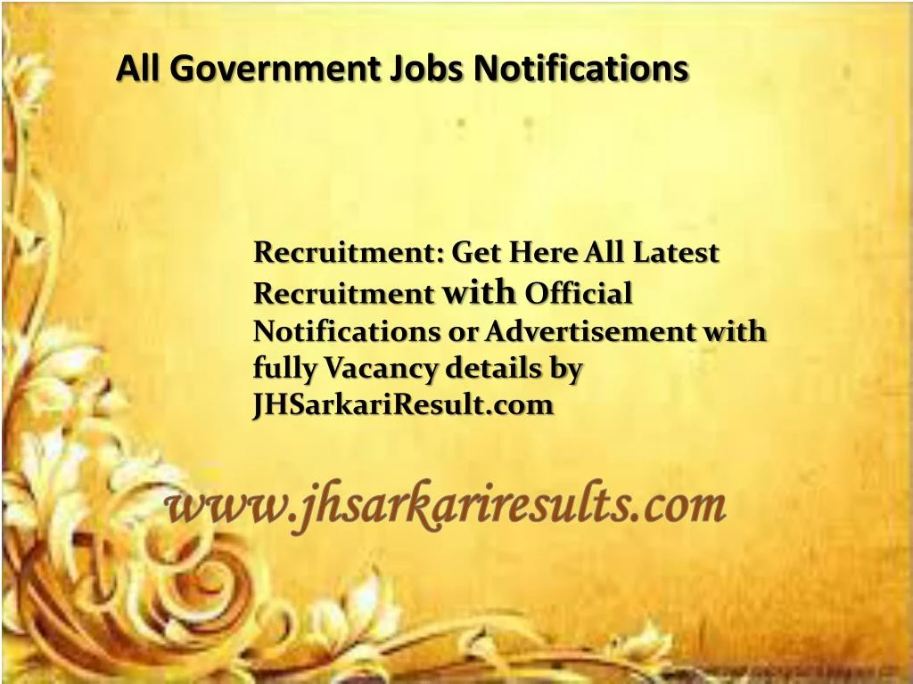 all government jobs notifications