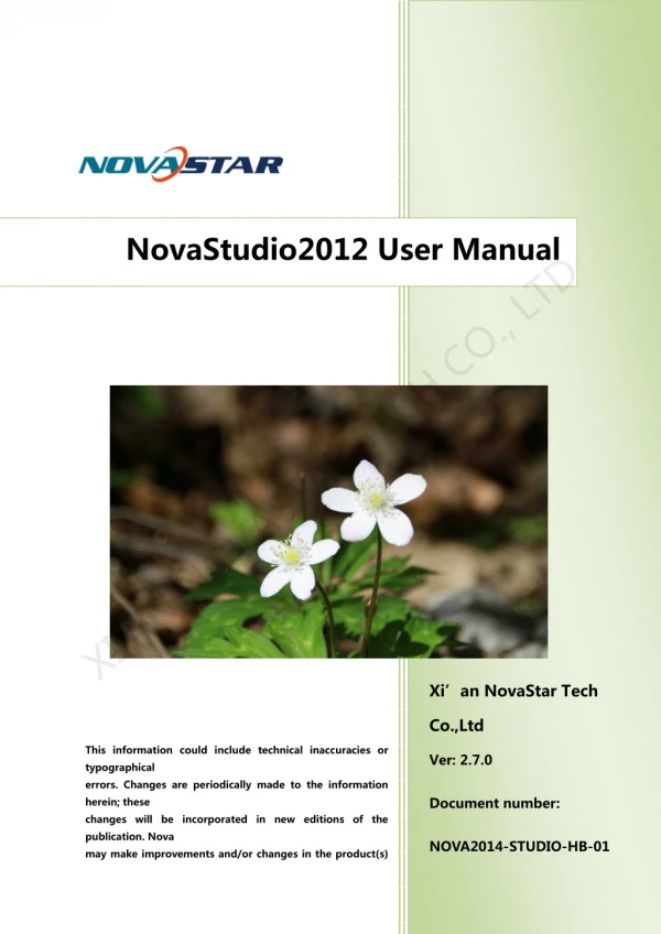 Nova Studio User Manual
