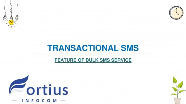 Fortius Infocom | Transactional Sms Service