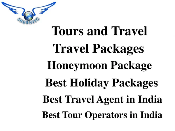 Book Online Tour Packages, Tours and Travel Bangalore – ShubhTTC
