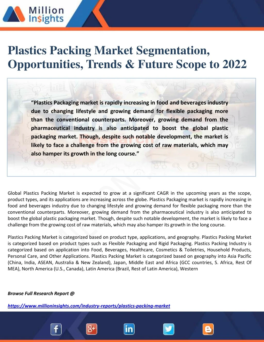 plastics packing market segmentation
