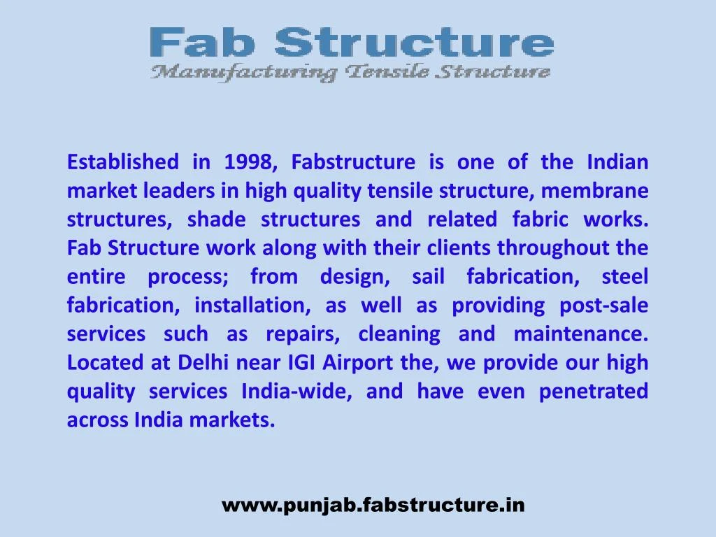 established in 1998 fabstructure