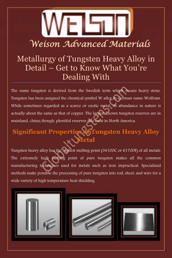 Metallurgy of Tungsten Heavy Alloy in Detail – Get to Know What You’re Dealing With