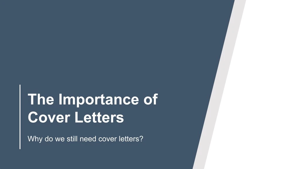 the importance of cover letters