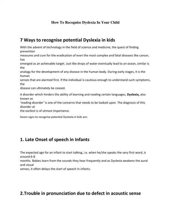 How To Recognise Dyslexia In Your Child – Sqoolz