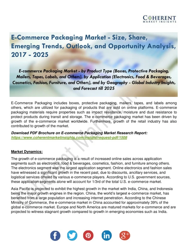 E-commerce Packaging Market Growth, Future Prospects and Competitive Analysis 2017-2025