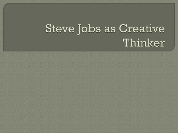 creative thinker  Business Assignment 