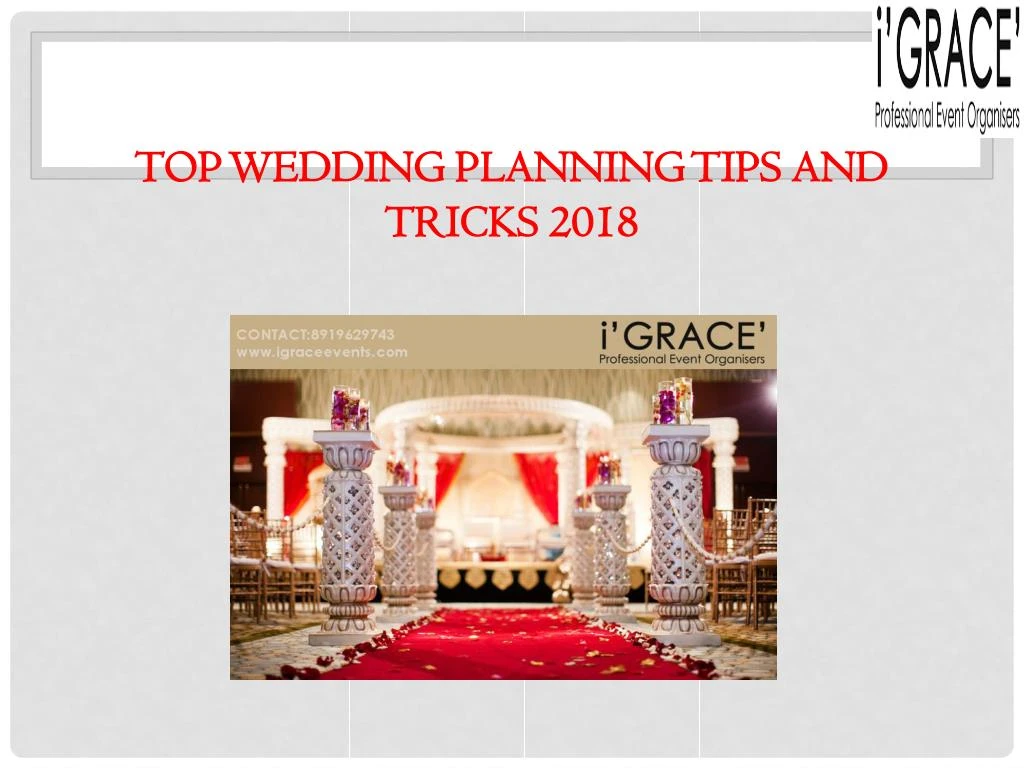 top wedding planning tips and tricks 2018