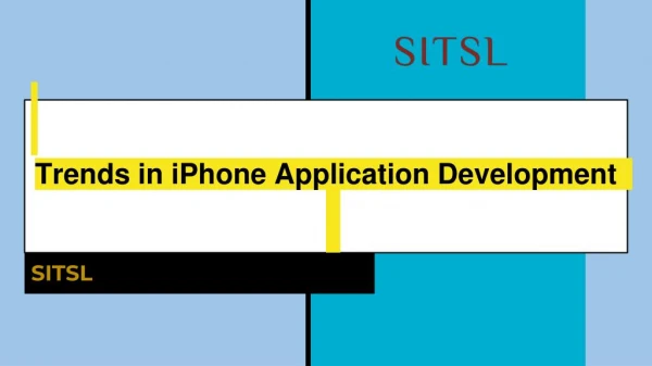 Trends in iphone application development