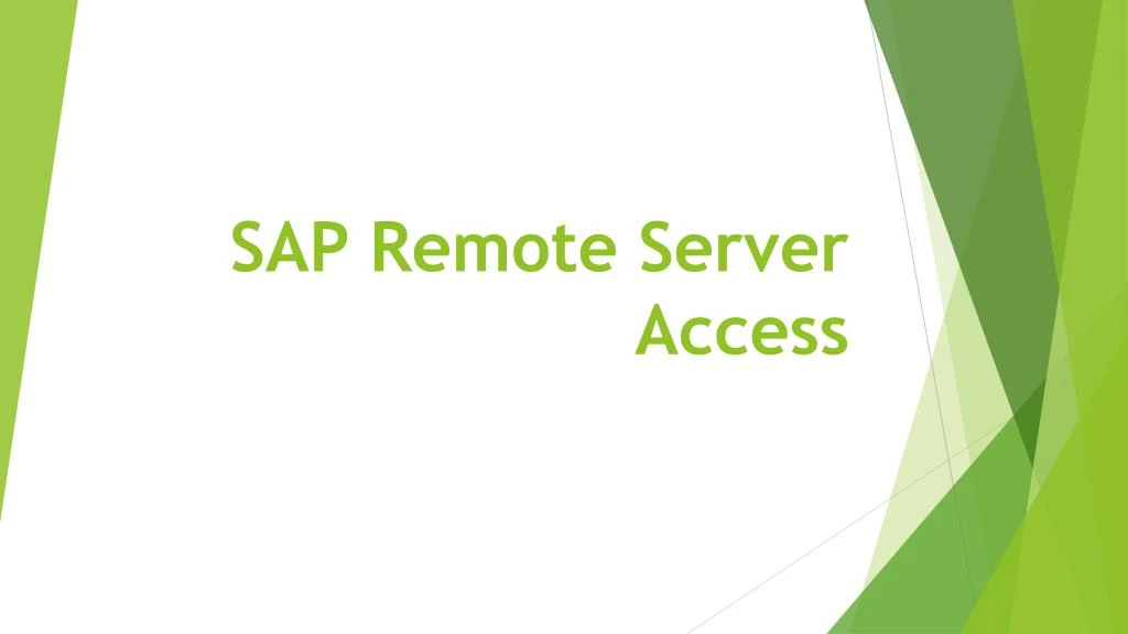sap remote server access