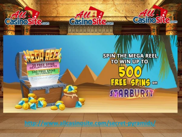 Secret Pyramids Casino - Win up to 500 Free Spins on Starburst - Best UK Slots Casino Site