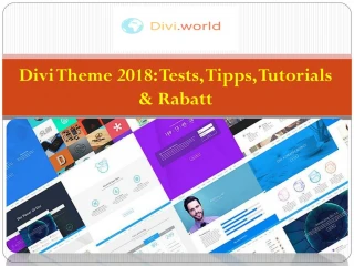 Divi Theme 2018: Tests, Tipps, Tutorials & Rabatt - slide 1