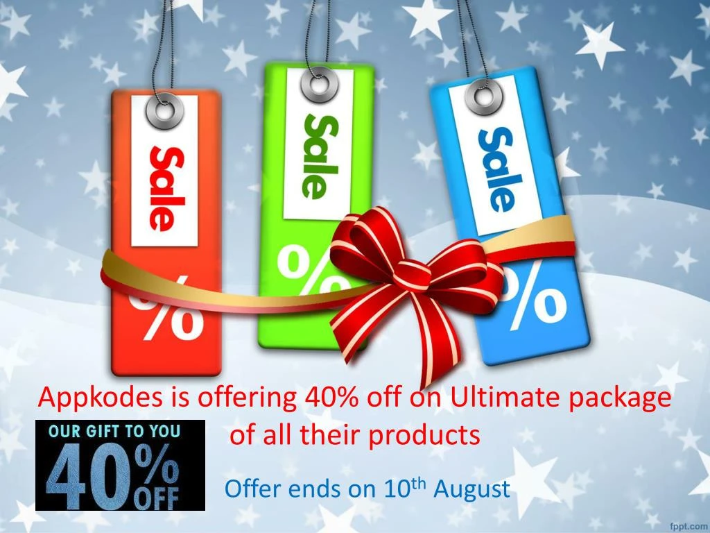 appkodes is offering 40 off on ultimate package of all their products