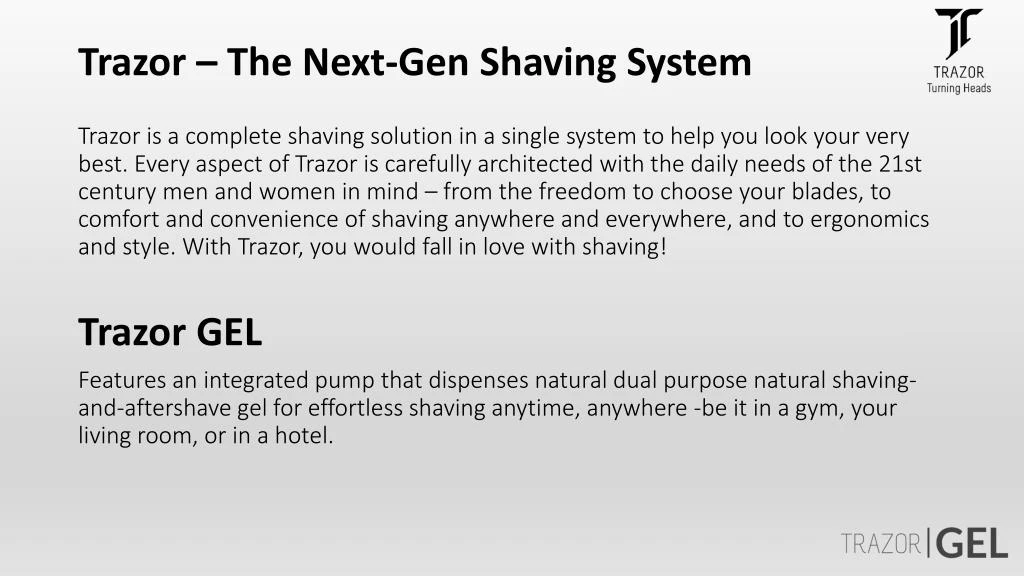 trazor the next gen shaving system
