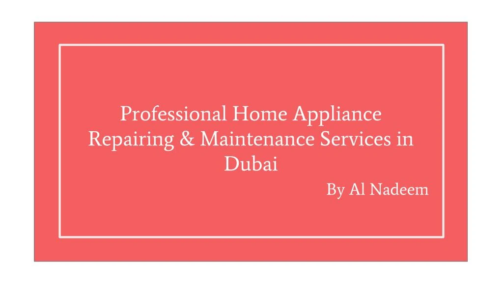 professional home appliance repairing maintenance