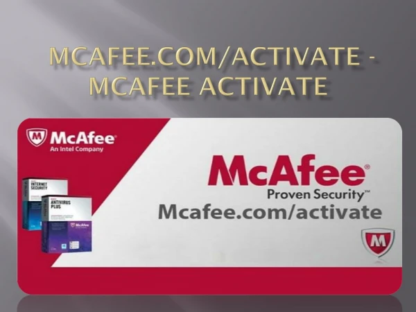 McAfee.com/Activate - McAfee Activate