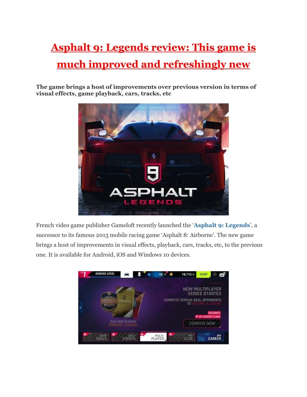 Download Asphalt 9 Legends for PC Windows or Mac 