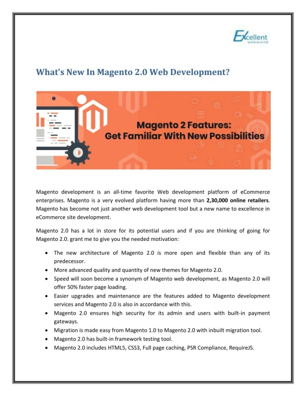 What’s New In Magento 2.0 Web Development?