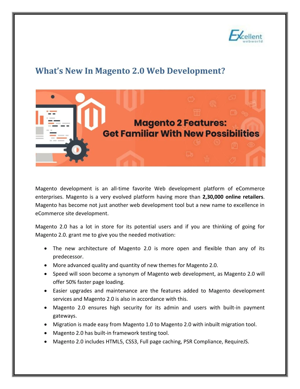 what s new in magento 2 0 web development