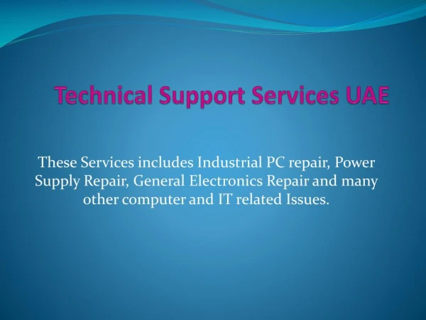 Technical Support Services UAE