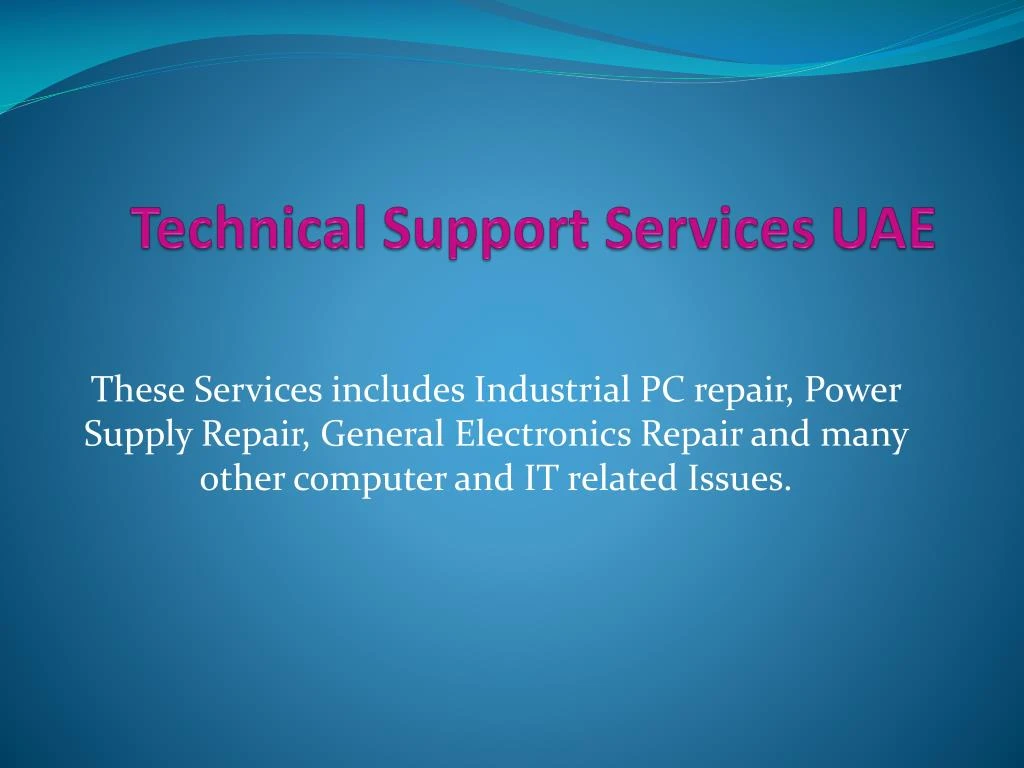 technical support services uae