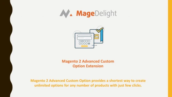 Add Customize Options using Magneto 2 Advanced Custom Option