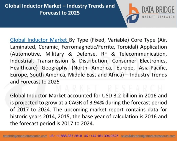 Global Inductor Market – Industry Trends and Forecast to 2025