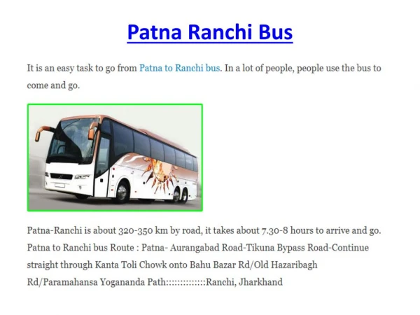 bus service from patna to ranchi