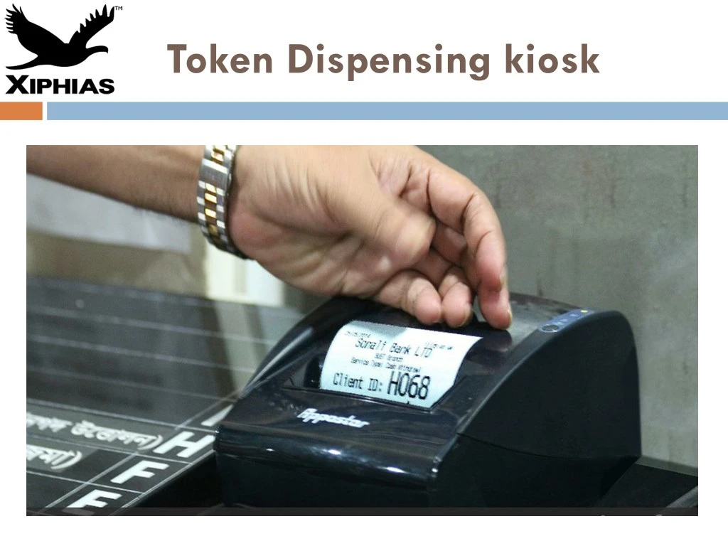 token dispensing kiosk