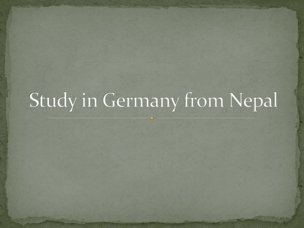 study in germany from nepal