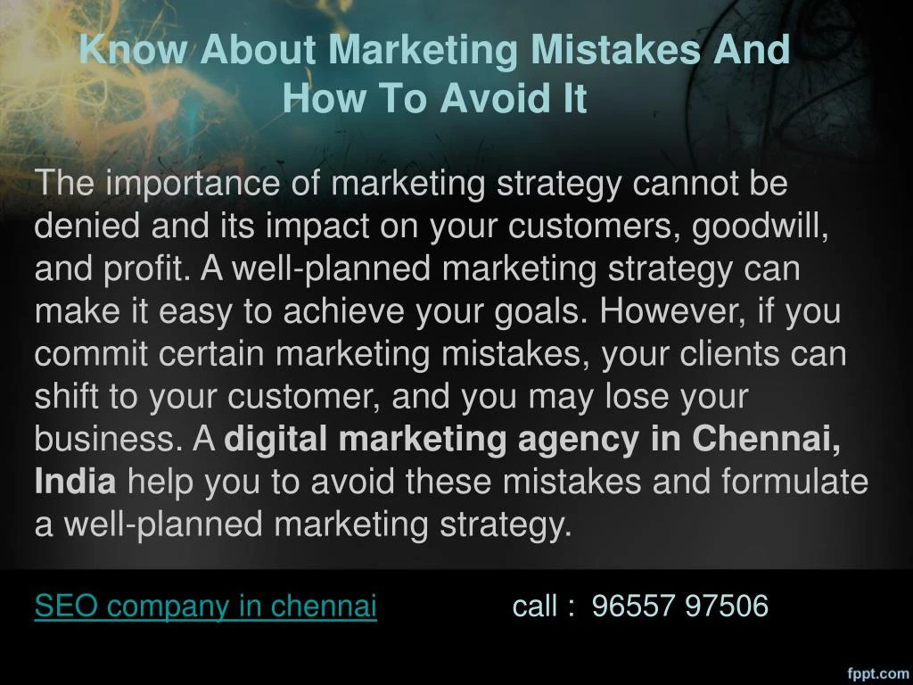 know about marketing mistakes and how to avoid it