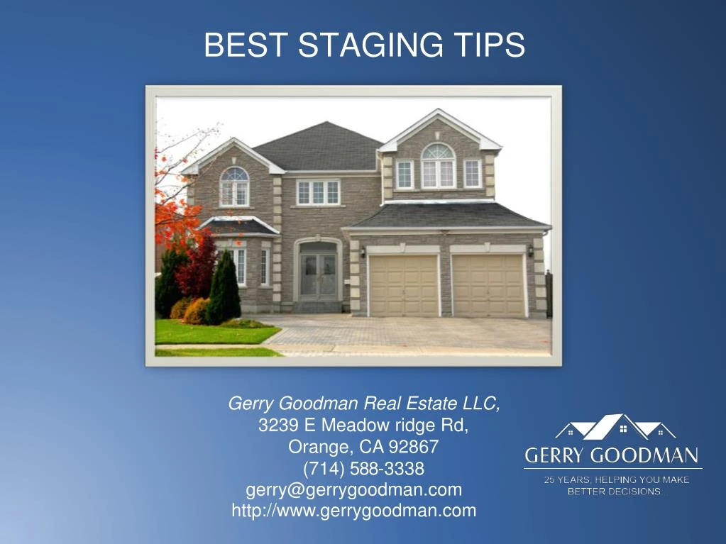 best staging tips