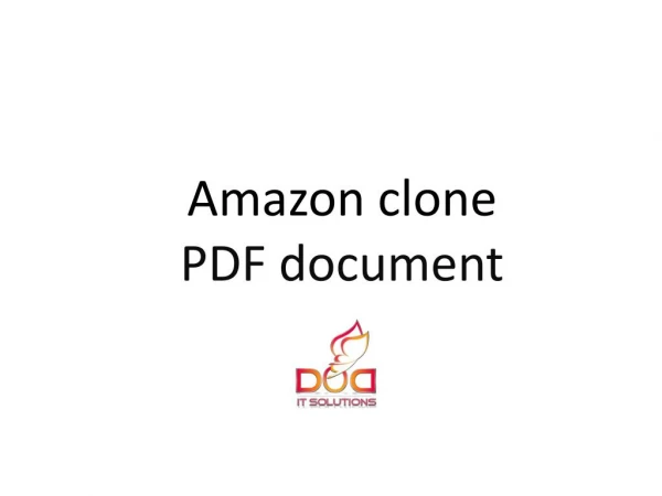 Website script - Amazon Clone Script