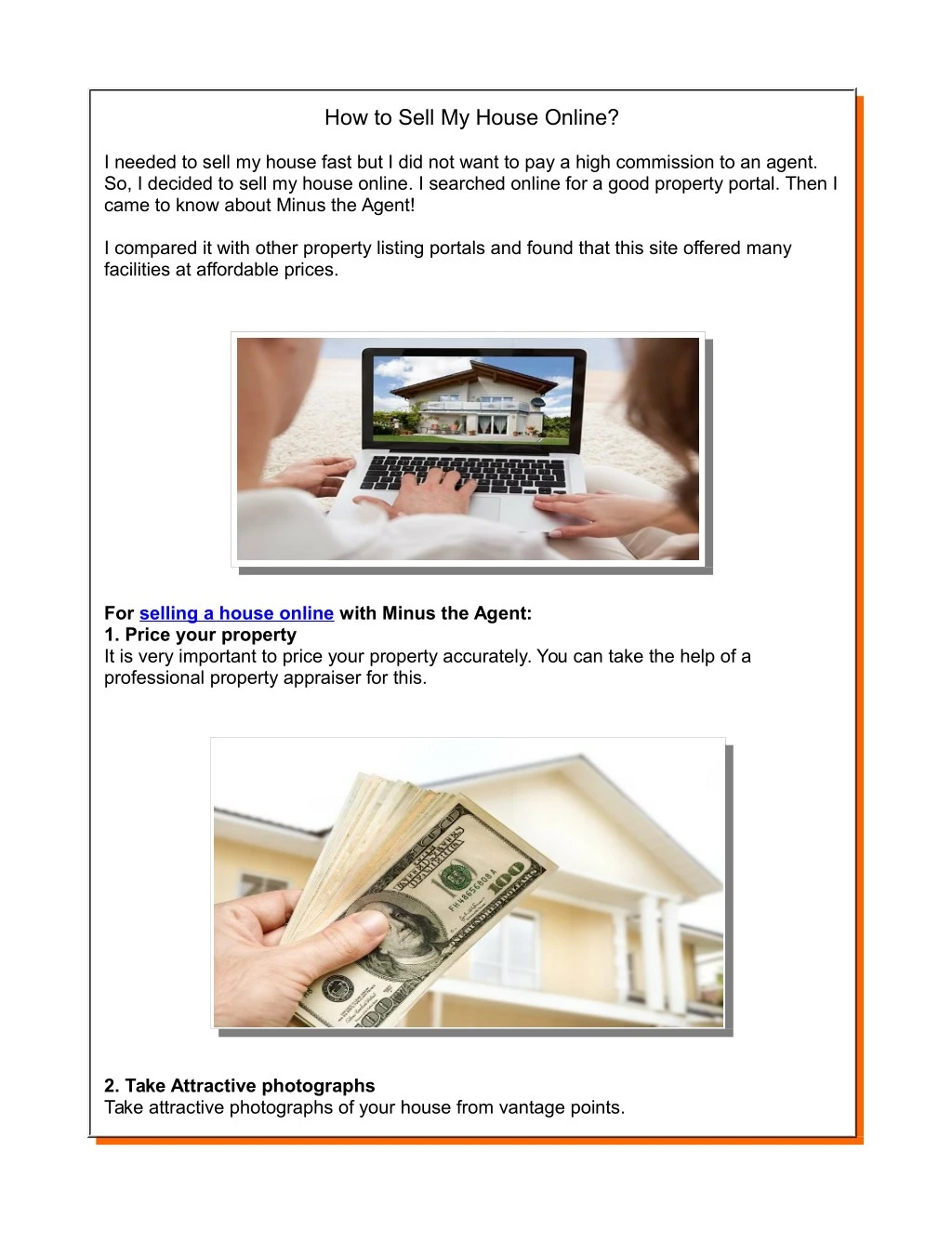 how to sell my house online