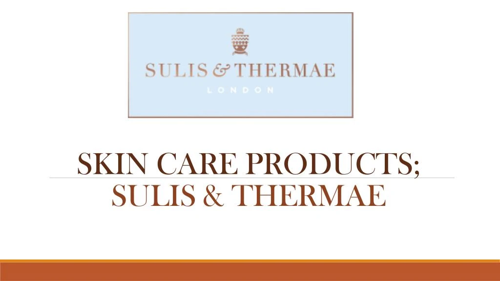 skin care products sulis thermae