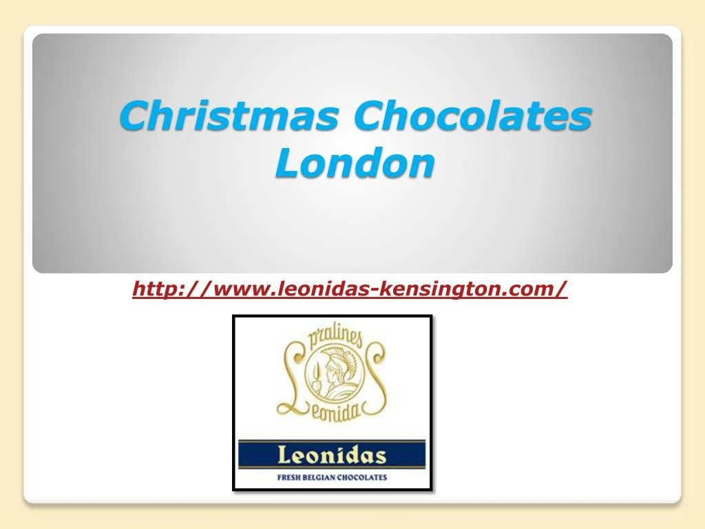 christmas chocolates london
