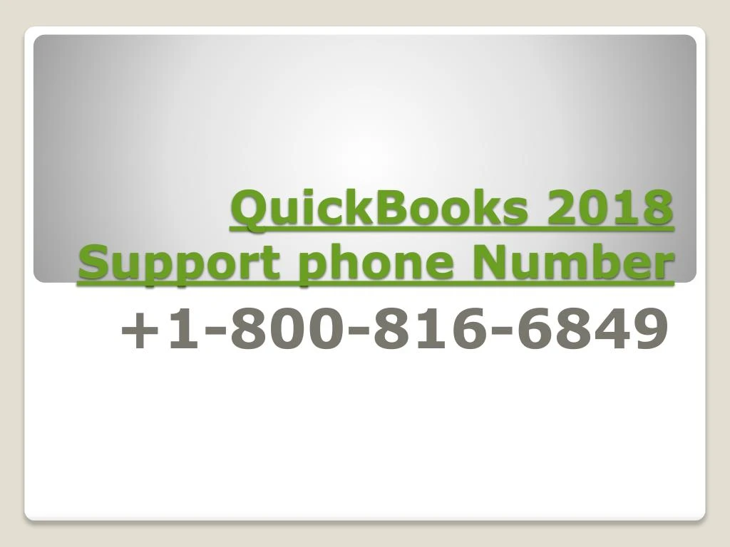 quickbooks 2018 support phone number
