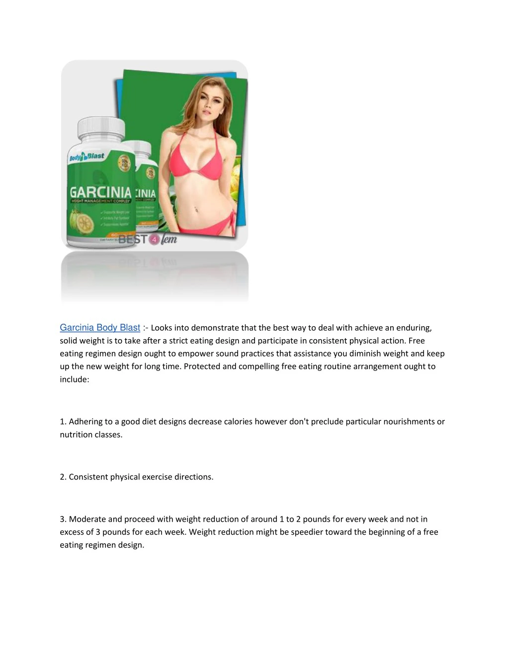 garcinia body blast looks into demonstrate that