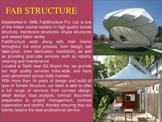 Tensile Structure in Noida | Tensile Fabric Structure Manufacturer - slide 1
