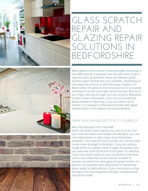 Glass Scratch Repair and Glazing Repair Solutions in Bedfordshire