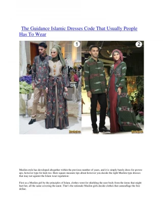 The guidance islamic dresses code that usually people has to wear - slide 1