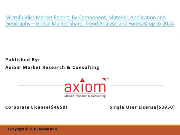 World Microfluidics Market - Opportunities and Forecasts, 2018-2024